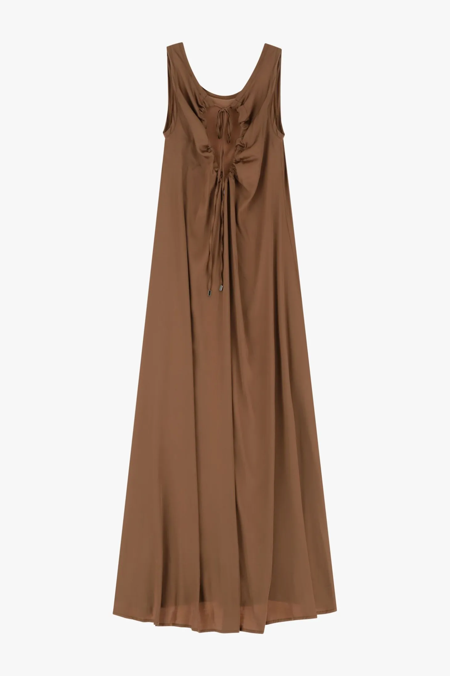 Vestido largo sin mangas fluido
