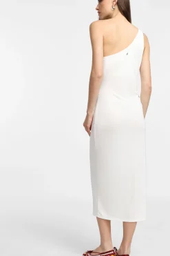 Vestido midi con escote asimétrico