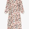 Vestido midi con estampado vibrante