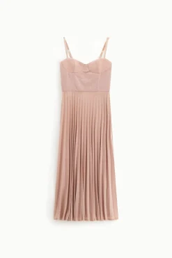 Vestido midi con tirantes finos