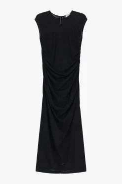 Vestido midi sencillo con cremallera